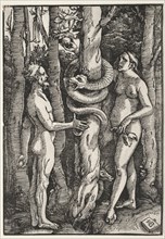 Adam and Eve, c. 1514. Hans Baldung (German, 1484/85-1545). Woodcut