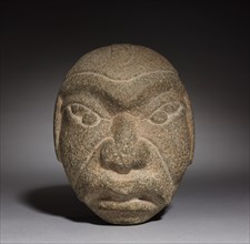 Head, 1200-300 BC. Mexico, Olmec, 1200-300 BC. Stone; overall: 17 x 13.3 cm (6 11/16 x 5 1/4 in.).