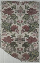 Length of Textile, 1700s. Italy, 18th century. Plain cloth, brocaded; silk; average: 91.5 x 55.9 cm