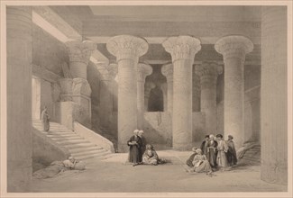 Egypt and Nubia:  Volume I - No. 24, Temple at Esneh, 1838. Louis Haghe (British, 1806-1885). Color