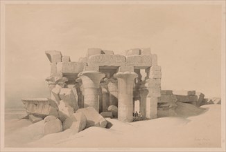 Egypt and Nubia:  Volume II - No. 42, Ruins of Kom Ombo, 1838. Louis Haghe (British, 1806-1885).