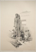 Egypt and Nubia:  Volume II - No. 7, Colossi at Wady Saboua, 1838. Louis Haghe (British, 1806-1885)