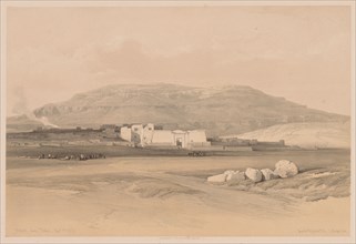 Egypt and Nubia:  Volume II - No. 20, Medinet Abou, Thebes, 1838. Louis Haghe (British, 1806-1885).