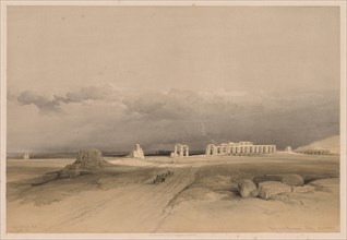 Egypt and Nubia:  Volume II - No. 8, Ruins of the Memnonium, Thebes, 1838. Louis Haghe (British,