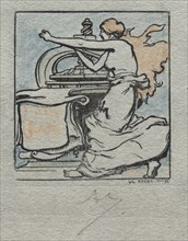 The Printer. Auguste Louis Lepère (French, 1849-1918). Woodcut with hand coloring