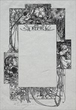 Paris Almanac, 1897:  Decorative Border, Summer, 1897. Auguste Louis Lepère (French, 1849-1918).