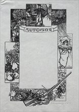 Paris Almanac, 1897:  Decorative Border, Autumn, 1897. Auguste Louis Lepère (French, 1849-1918).