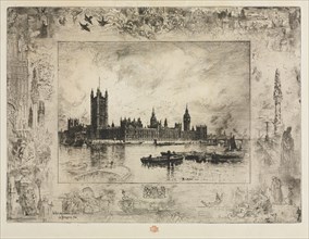 Westminster Place, 1884. Félix Hilaire Buhot (French, 1847-1898). Etching, drypoint, aquatint, and