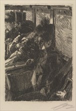 Omnibus, 1892. Anders Zorn (Swedish, 1860-1920). Etching