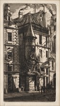 Etchings of Paris:  House with a Turret, Weavers' Street, 1852. Charles Meryon (French, 1821-1868).