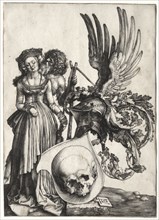 Coat of Arms with a Skull, 1503. Albrecht Dürer (German, 1471-1528). Engraving; sheet: 22.2 x 15.9