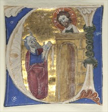Historiated Initial (U) Excised from a Bible, 1200s. Italy, 13th century. Tempera and gold on