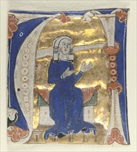 Historiated Initial (A) Excised from a Bible, 1200s. Italy, 13th century. Tempera and gold on