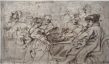 The Feast of Herod, c. 1637-1638. Peter Paul Rubens (Flemish, 1577-1640). Pen and brown ink, with