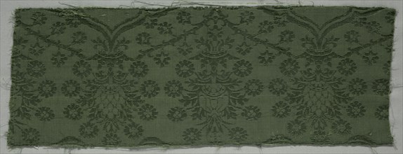 Silk Damask Textile, 1450-1599. Italy, second half of the 15th century. Damask, silk; overall: 51.1