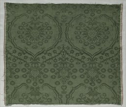 Silk Damask Textile, 1450-1599. Italy, second half of the 15th century. Damask, silk; overall: 20 x