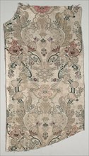 Silk Brocade, early 18th century. France or Spain, early 18th century. Plain cloth, brocaded; silk