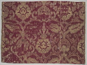 Length of Textile, 1500s. Italy or Spain, 16th century. Brocade; silk, linen, and metal; average: