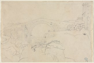 The Ponte dell'Abbadia at Vulci, first half 19th century. Follower of Jean-Auguste-Dominique Ingres