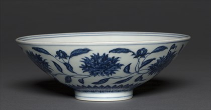 Bowl with Peony Decoration, 1426-1435. China, Ming dynasty (1368-1644), Xuande mark and reign