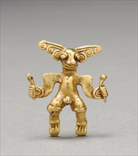 Figurine Pendant, c. 1000-1550. Western Panama, or Diquís, Costa Rica, Veraguas-Gran Chiriquí or