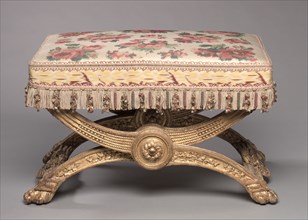 Stool, 1786-1787. Jean-Baptiste-Claude Sené (French, 1748-1803). Carved and gilded wood; overall: