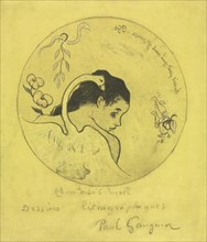 Volpini Suite:  Design for a Plate:  Leda and the Swan (Projet d'Assiette: Léda et le Cygne), 1889.