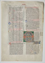 Single Leaf from a Decretum by Gratian: Decorated Initial Q[uidam habens filium obtulit] and