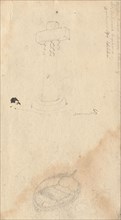 Sketchbook: Study of Cross and Rowboat (on back cover), 1814. Samuel Prout (British, 1783-1852).