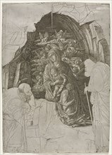 Virgin and Child in the Grotto, c. 1500. Probably by the so-called Premier Engraver (Italian),
