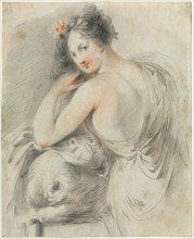 Baccante. Francesco Bartolozzi (British, 1727-1815). Black and red chalk;