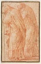Study of Monks, 1600s(?). France, 17th century (?). Red chalk; sheet: 12.2 x 7.5 cm (4 13/16 x 2