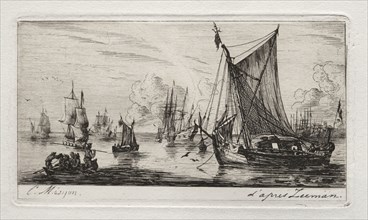 South Sea Fishers, 1850. Charles Meryon (French, 1821-1868). Etching