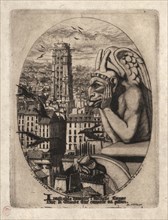 Etchings of Paris:  The Gargoyle, 1853. Charles Meryon (French, 1821-1868). Etching