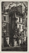 Etchings of Paris:  House with a Turret, Weavers' Street, 1852. Charles Meryon (French, 1821-1868).