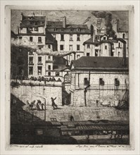 Etchings of Paris:  The Mortuary, 1854. Charles Meryon (French, 1821-1868). Etching and drypoint;