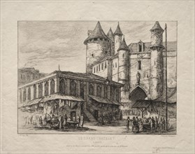 The Grand Châtelet, Paris, about 1780, 1861. Charles Meryon (French, 1821-1868). Etching