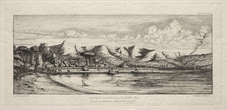 Seine Fishing off Charcoal Burners' Point, Akaroa, Banks' Peninsula, 1845, 1863. Charles Meryon