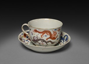 Cup and Saucer, c. 1750. China, Chinese Export, 18th century, Period of Kien Lung. Porcelain;