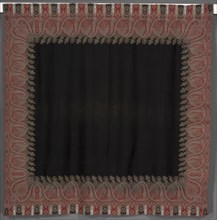 Square Shawl, c. 1870s. England, Norwich or France, Nimes, 19th century. Wool, compound weave,