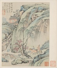 Album of Seasonal Landscapes, Leaf B (previous leaf 1), 1668. Xiao Yuncong (Chinese, 1596-1673).