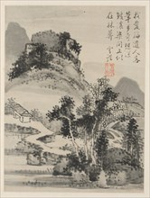 Album of Seasonal Landscapes, Leaf D (previous leaf 2), 1668. Xiao Yuncong (Chinese, 1596-1673).