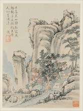 Album of Seasonal Landscapes, Leaf E (previous leaf 3), 1668. Xiao Yuncong (Chinese, 1596-1673).