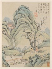 Album of Seasonal Landscapes, Leaf A (previous leaf 4), 1668. Xiao Yuncong (Chinese, 1596-1673).