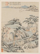 Album of Seasonal Landscapes, Leaf F (previous leaf 5), 1668. Xiao Yuncong (Chinese, 1596-1673).