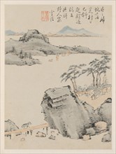 Album of Seasonal Landscapes, Leaf C (previous leaf 6), 1668. Xiao Yuncong (Chinese, 1596-1673).
