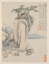 Album of Seasonal Landscapes, Leaf G (previous leaf 7), 1668. Xiao Yuncong (Chinese, 1596-1673).