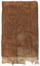 Panel, early 1800s. Oceania, Polynesia, Samoa ?, early 19th century. Tapa cloth, printed; overall: