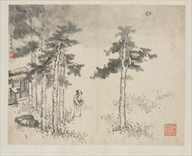 Landscape Album in Various Styles: Shibiao Waiting for the Moon, 1684. Zha Shibiao (Chinese,