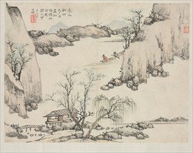 Landscape Album in Various Styles: Boating in Spring Water, 1684. Zha Shibiao (Chinese, 1615-1698).